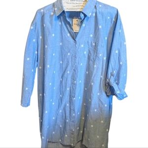 Bonne Nuit Nightshirt Women's. Cornflower Blue. Sz 2x NWT